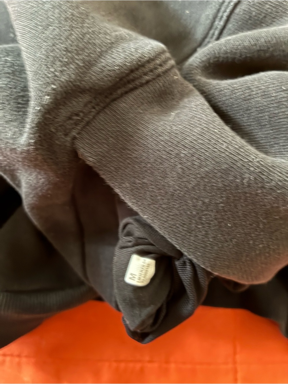 Lululemon Hoodie Mens Medium Black Sweatshirt Marble Active Workout - Picture 3 of 6